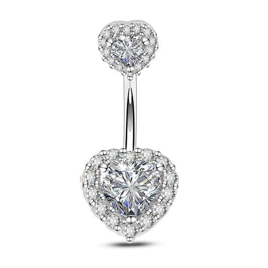 Piercing nombril diamond heart