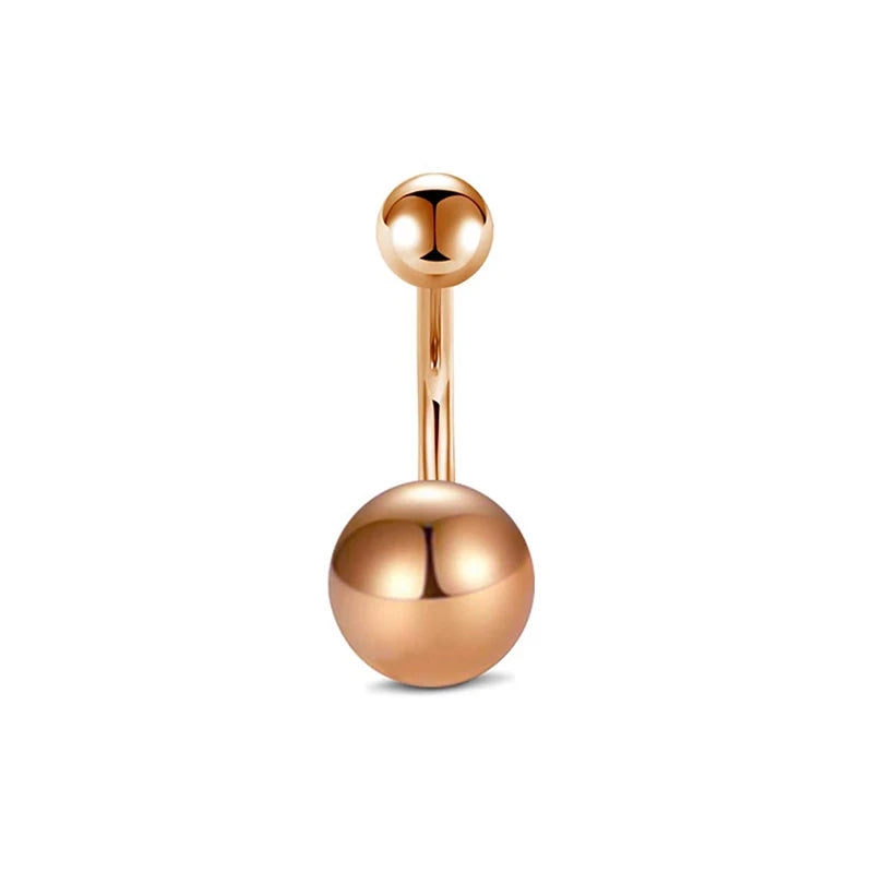 Piercing nombril bronze pearl