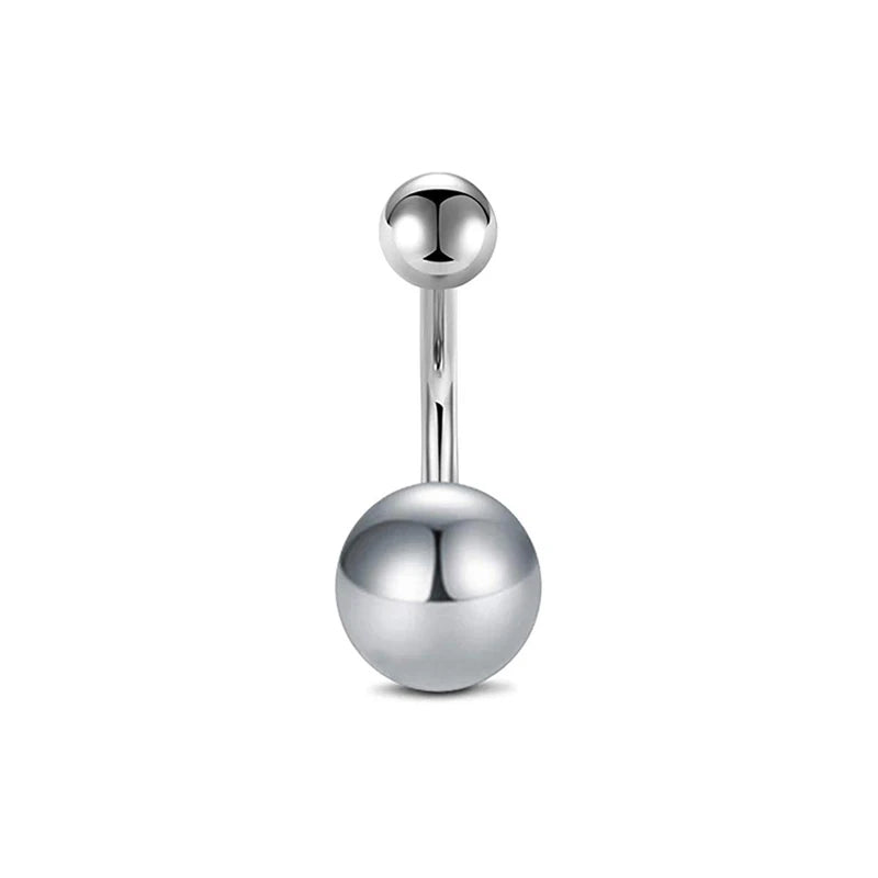 Piercing nombril silver pearl