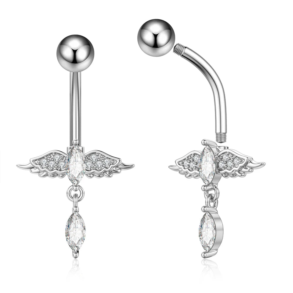 Piercing nombril Diamond wings