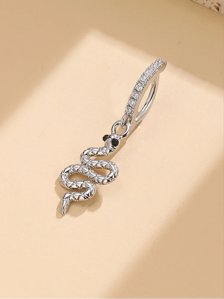 Piercing nombril Silver snake